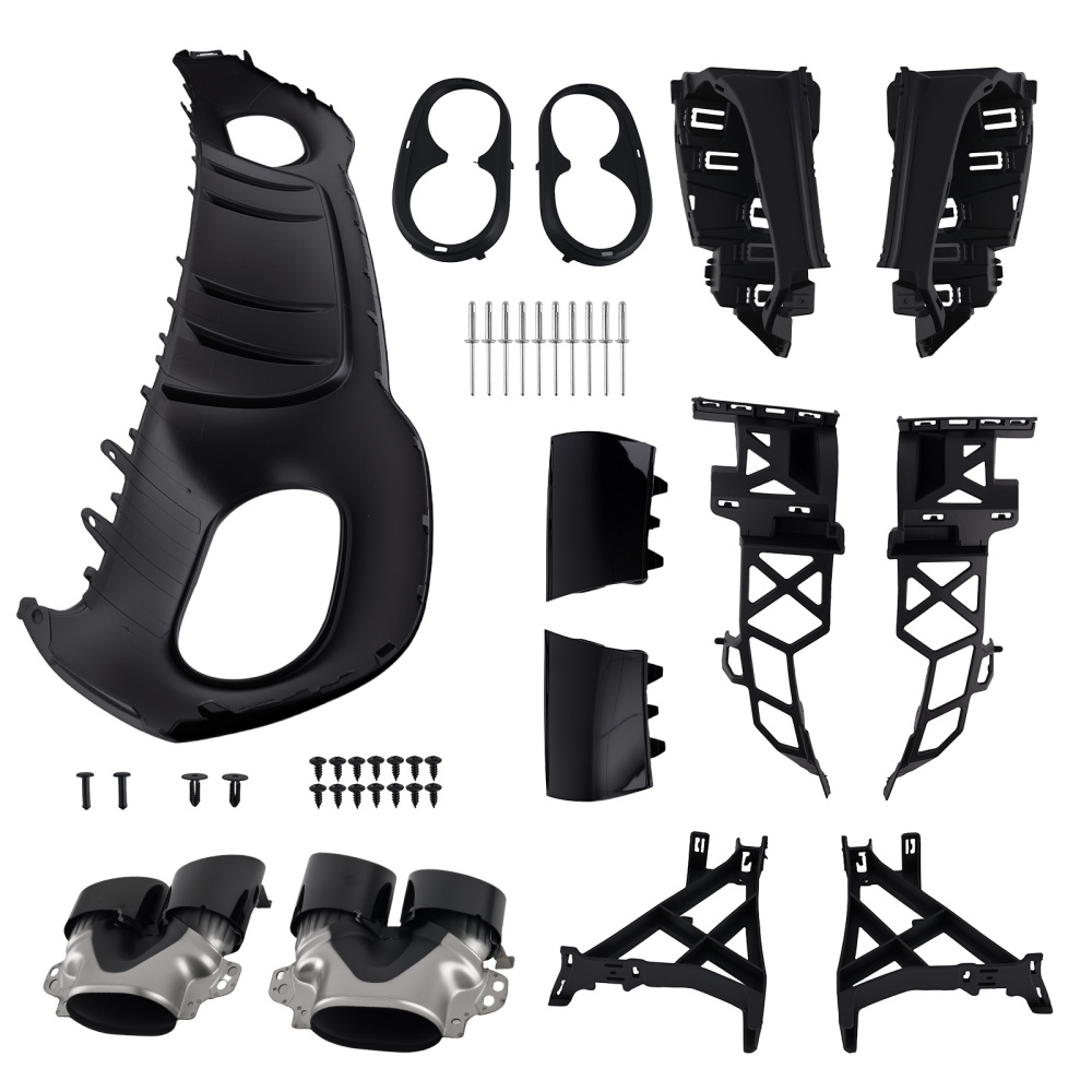 A45 Look Rear Bumper Diffuser compatible for Mercedes Benz A-Class W177 Hatchback