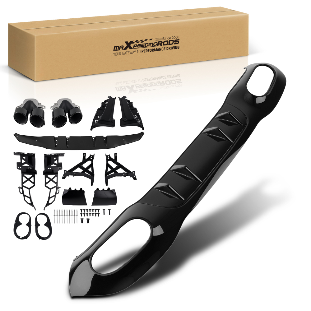 A45 Look Rear Bumper Diffuser compatible for Mercedes Benz A-Class W177 Hatchback