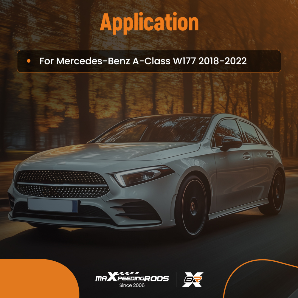 A45 Look Rear Bumper Diffuser compatible for Mercedes Benz A-Class W177 Hatchback