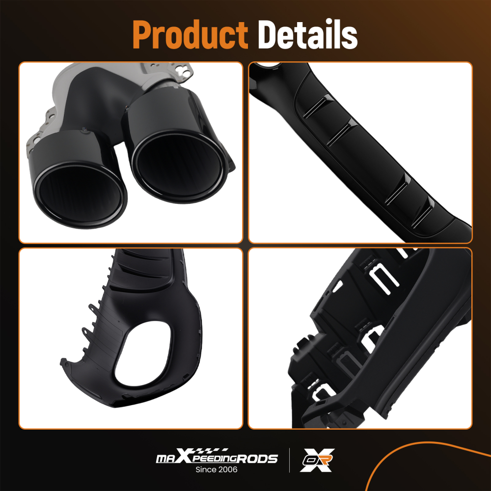 A45 Look Rear Bumper Diffuser compatible for Mercedes Benz A-Class W177 Hatchback