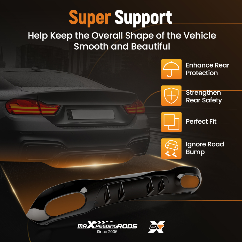 A45 Look Rear Bumper Diffuser compatible for Mercedes Benz A-Class W177 Hatchback