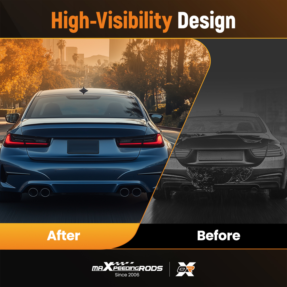 AMG Rear Diffuser Kit Compatible for Mercedes C63 C43 Coupe 2015-2021 Black PP Chrome