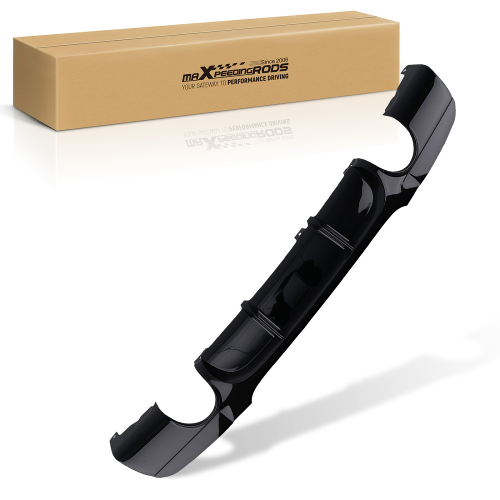 Rear Bumper Lip Diffuser compatible for BMW E90 3 Series M Sport 2005-2011 Black PP