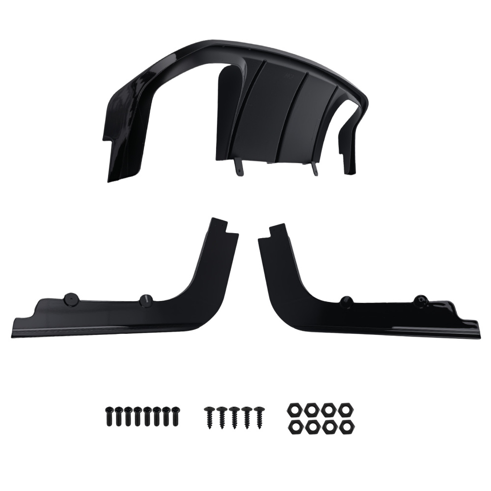 Black Bumper Lip compatible for BMW E92 E93 M3 Coupe 2008-2013 PP Plastic Rear Diffuser Kit
