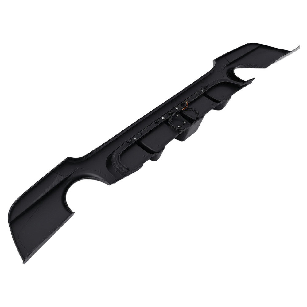 Rear Bumper Diffuser w/ LED Light compatible for BMW E92 E93 M Sport 2007-2013 Carbon Fiber
