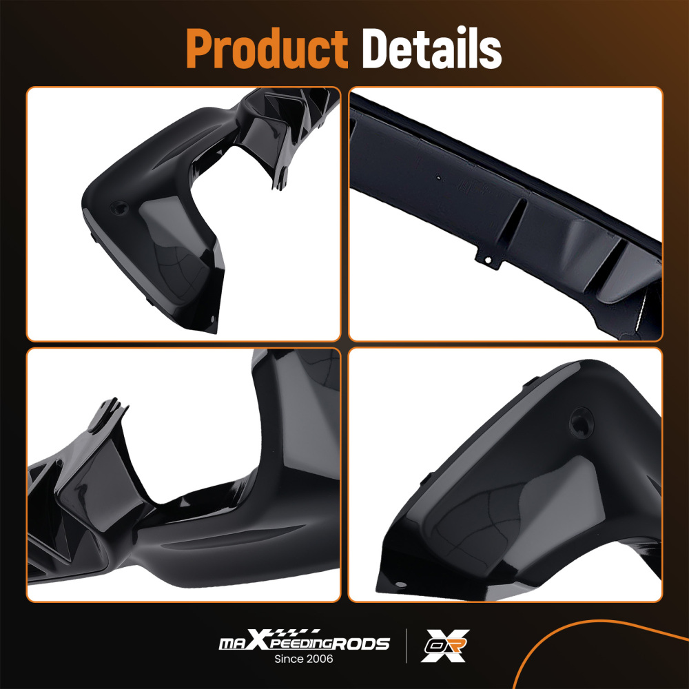 Black Competition Diffuser compatible for BMW G01 X3 M40i M-Sport 2018-2021 PP Style