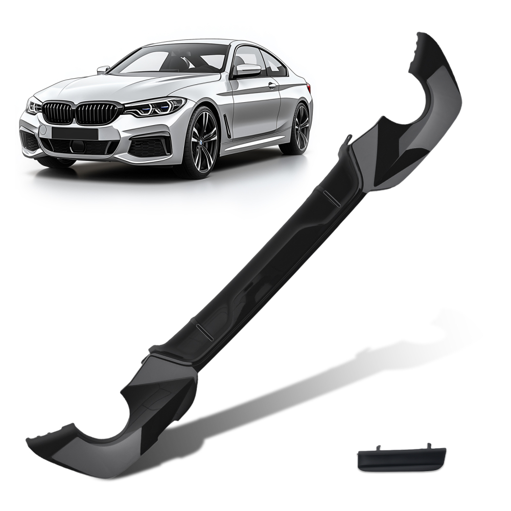 Rear Bumper Diffuser Lip compatible for BMW 3 Series G20 G21 2018-22 M Sport PP Black