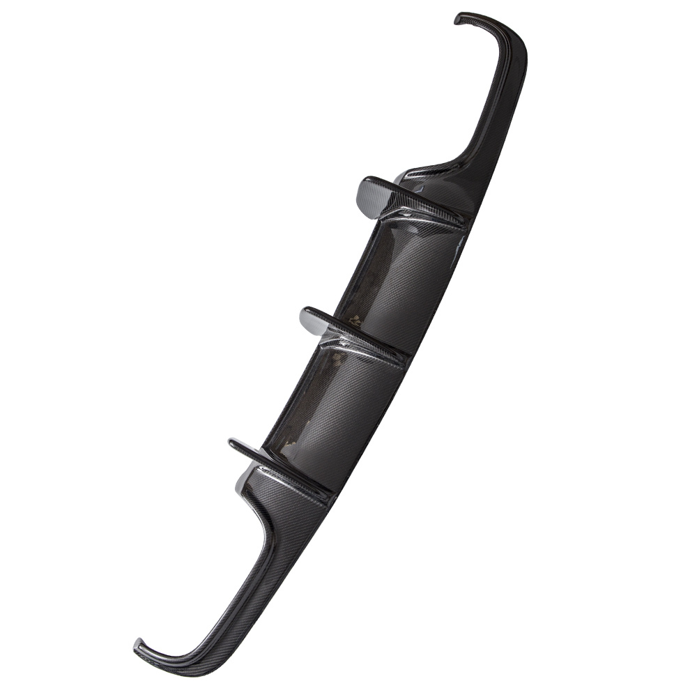 Rear Bumper Diffuser Shark Fin Carbon Fiber compatible for Mercedes-Benz C63 AMG 2008-2011