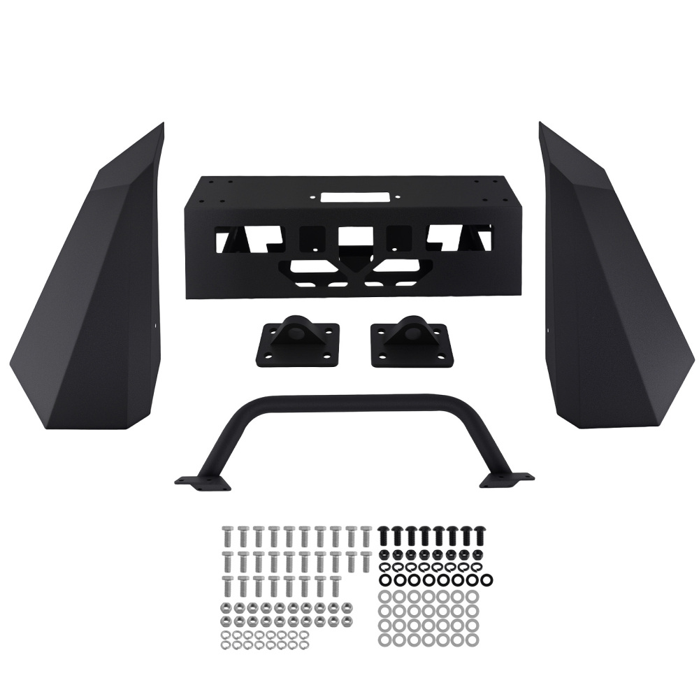 Front Bumper Assembly W/Bull Bar Powder Coated compatible for Dodge Ram 1500 94-01 02 Steel