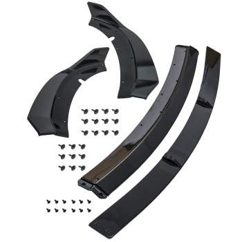 Front Bumper Splitter Spoiler Lip compatible for Dodge Charger 15-20 compatible for SRT-Style Carbon Style