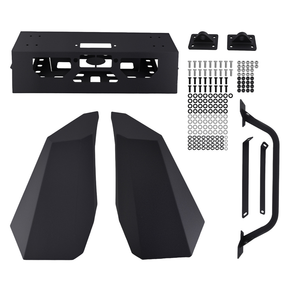 Black Front Bumper Assembly compatible for Ford F-250 F-350 F250 F350 Super Duty 1999-2004