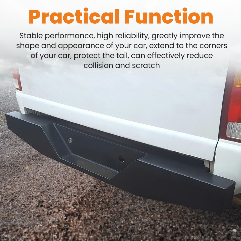 Black Steel Rear Step Bumper Assembly For 1993-2011 compatible for Ford Ranger Pickup