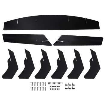 Rear Diffuser Kit compatible for Ford Mustang 15-23 PP Material Black Single Exit