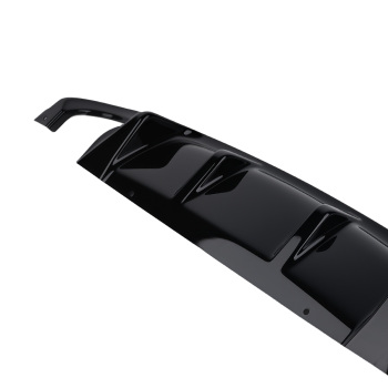 Black PP Rear Addon compatible for Infiniti Q50 Q50S Sport Sedan 2014-2017 Diffuser