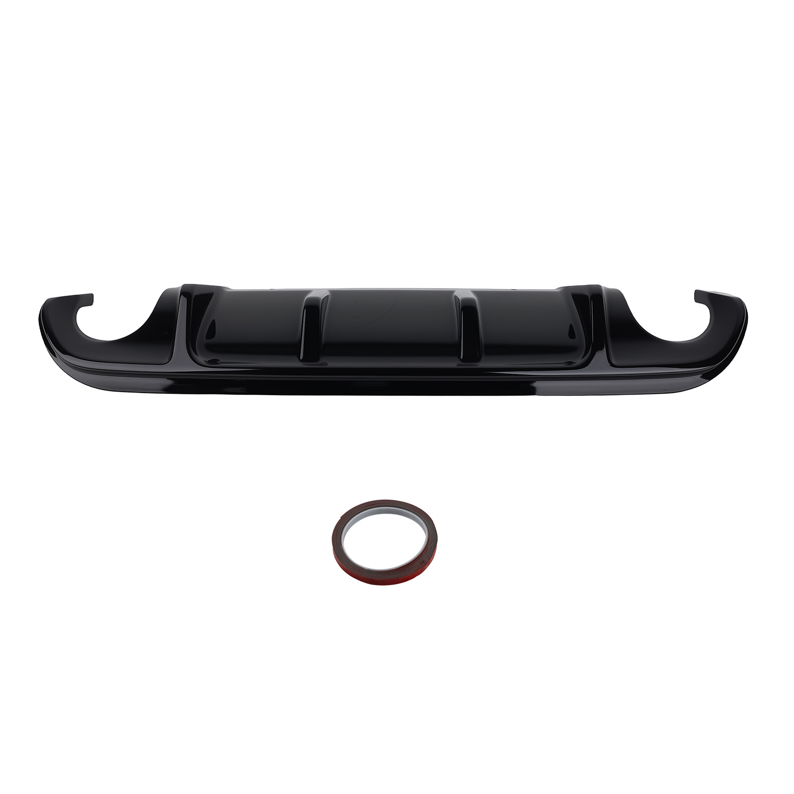 Black PP Rear Addon compatible for Infiniti Q50 Q50S Sport Sedan 2014-2017 Diffuser