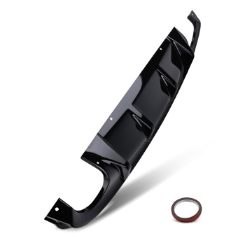 Black PP Rear Addon compatible for Infiniti Q50 Q50S Sport Sedan 2014-2017 Diffuser