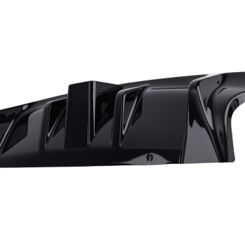 Glossy Black Rear Bumper Diffuser W/ LED Brake Light For 2014-2017 compatible for Infiniti Q50