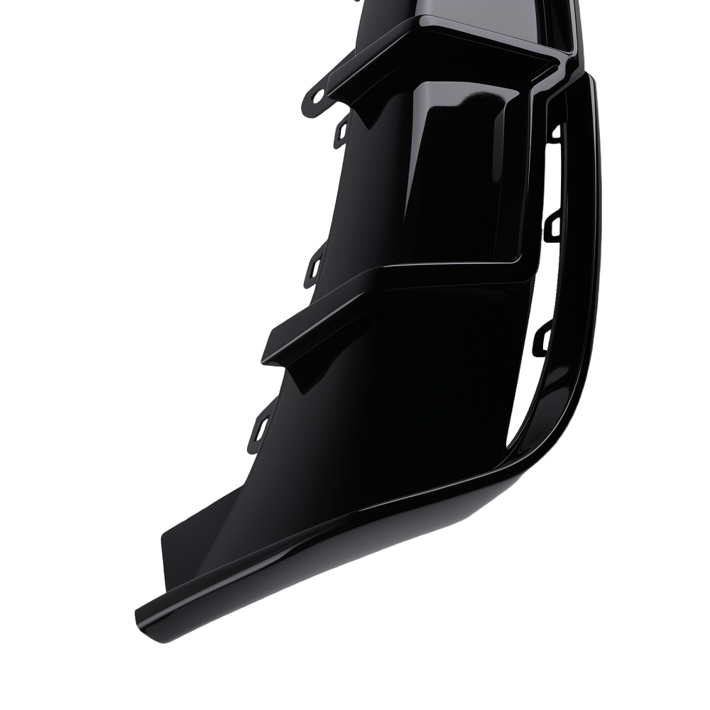 Black Performance Rear Bumper Diffuser W/ Extensions For 2024-2025 compatible for Tesla Model 3