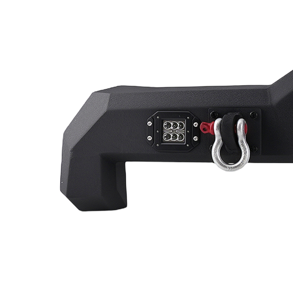 Rear Bumper with LED LightsD-rings Black For 2016-2023 compatible for Toyota Tacoma