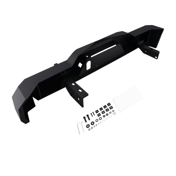 Rear Bumper with LED LightsD-rings Black For 2016-2023 compatible for Toyota Tacoma