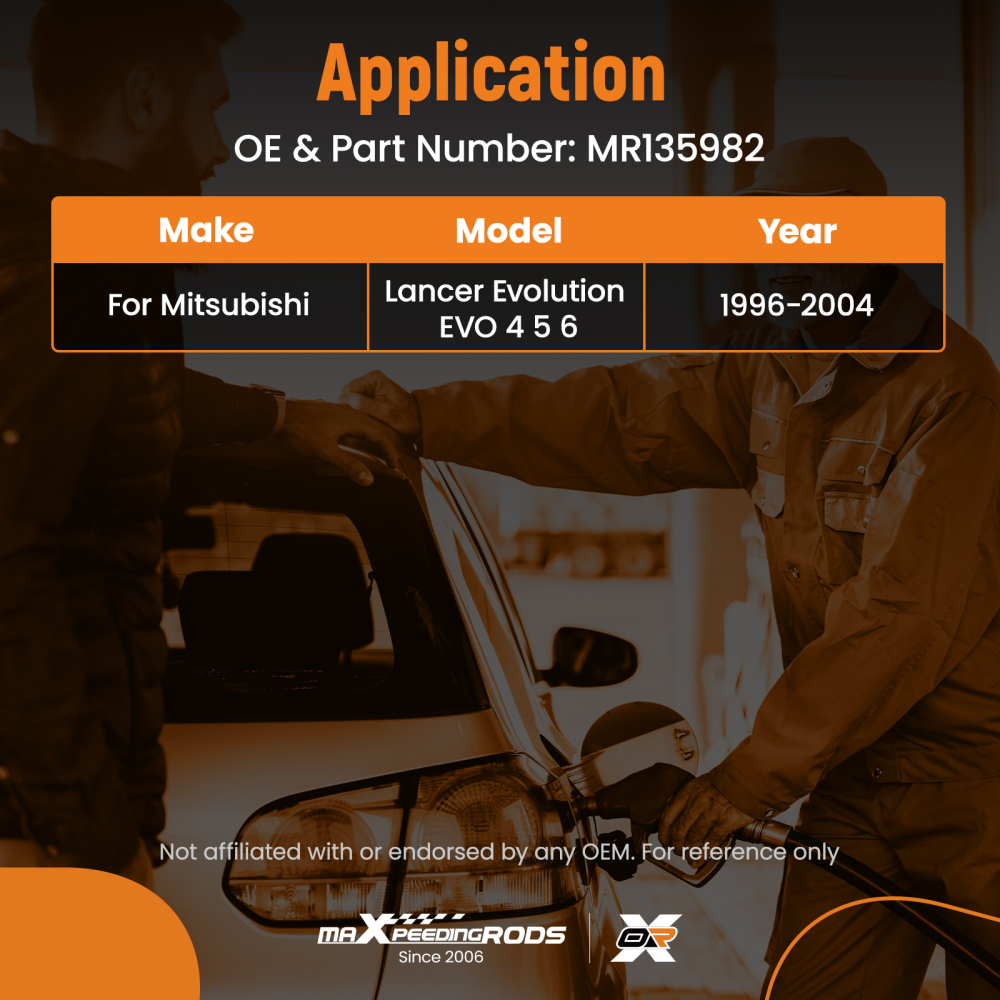 New Fuel Neck Assembly compatible for Mitsubishi EVO 4 5 6 C9PA 1996-2004 MR135982 Black