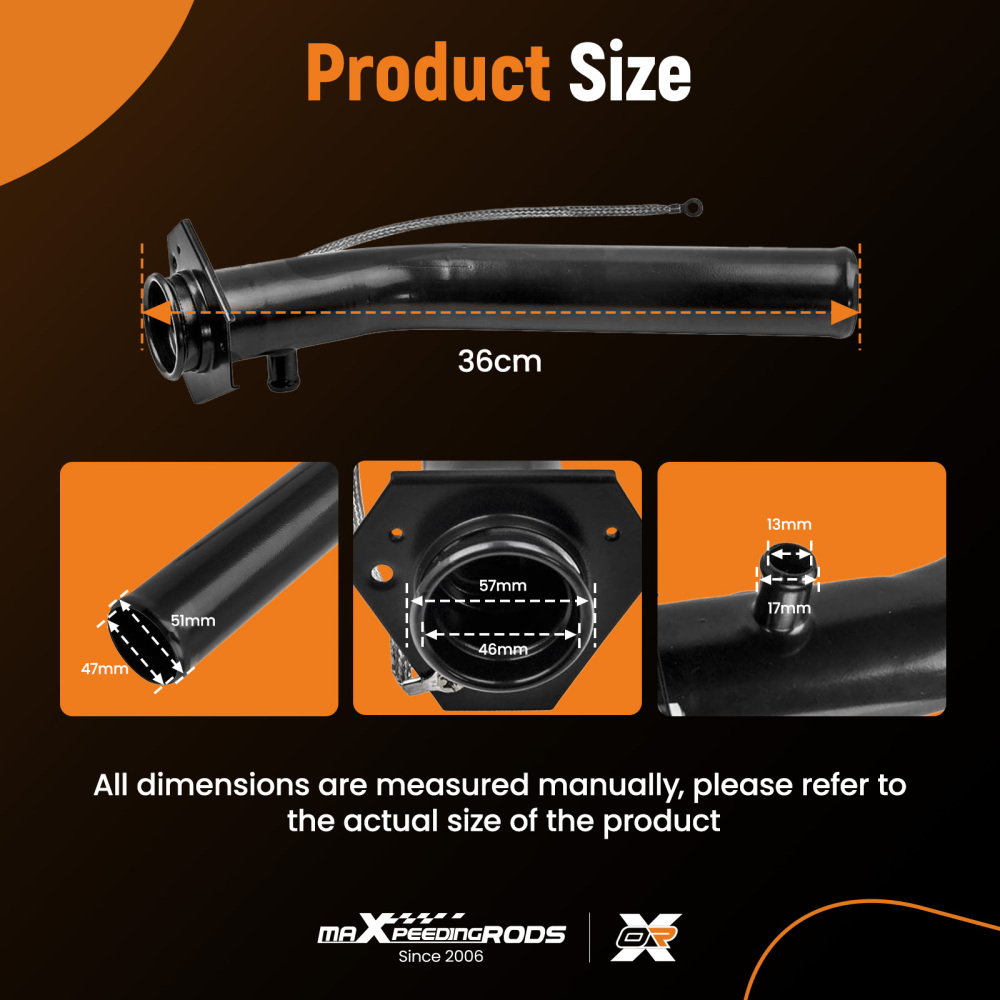 Compatible for GMC Chevy Pickup Truck 96-02 8 Foot Bed Fuel Gas Tank Filler Neck Pipe Hose 