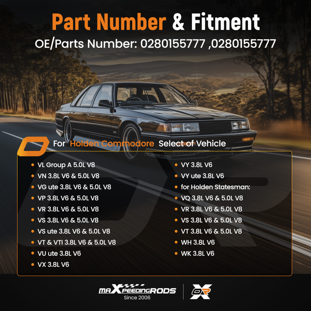 6 Fuel Injectors compatible for Holden Commodore VG VN VL VQ VP VR VS VT VU VX VY V6 3.8L