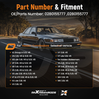 6 Fuel Injectors compatible for Holden Commodore VG VN VL VQ VP VR VS VT VU VX VY V6 3.8L