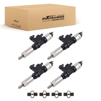 4PCS Fuel Injector Set compatible for Isuzu 4HL1 6HL1 Diesel Engine 095000-5500 Steel Made