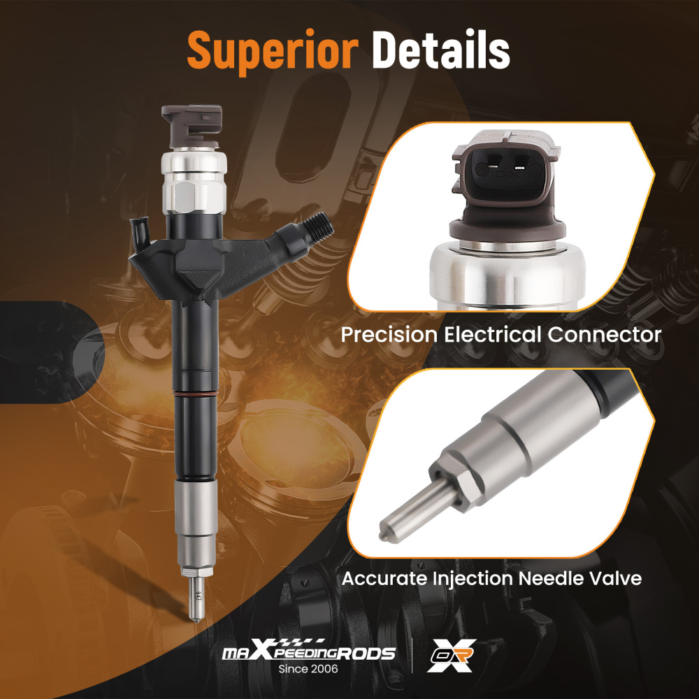 Set of 4 Fuel Injectors compatible for Nissan NavaraPathfinder YD25 2006-2009 0950006250