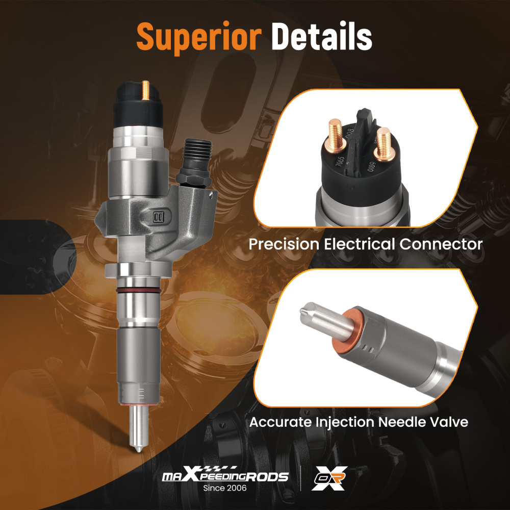Fuel Injector compatible for Chevrolet Silverado GMC Sierra 2500 3500 2001-2004 6.6L