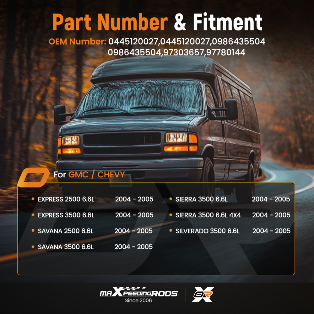 Fuel Injector compatible for GMC Savana Sierra 2500 3500 6.6L 2004-2005