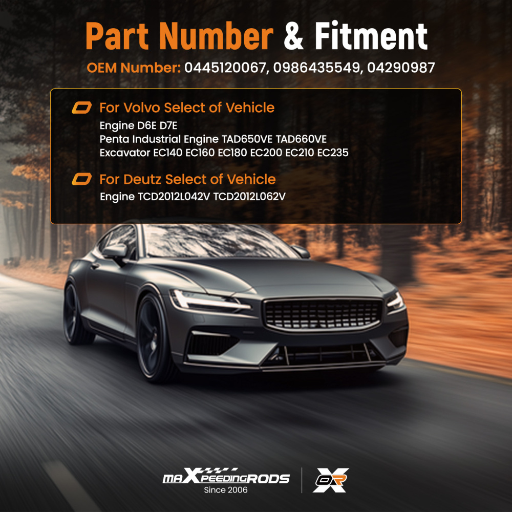 Fuel Injector compatible for Volvo EC140C EC160C Excavator L60F L70F L90F 20798683