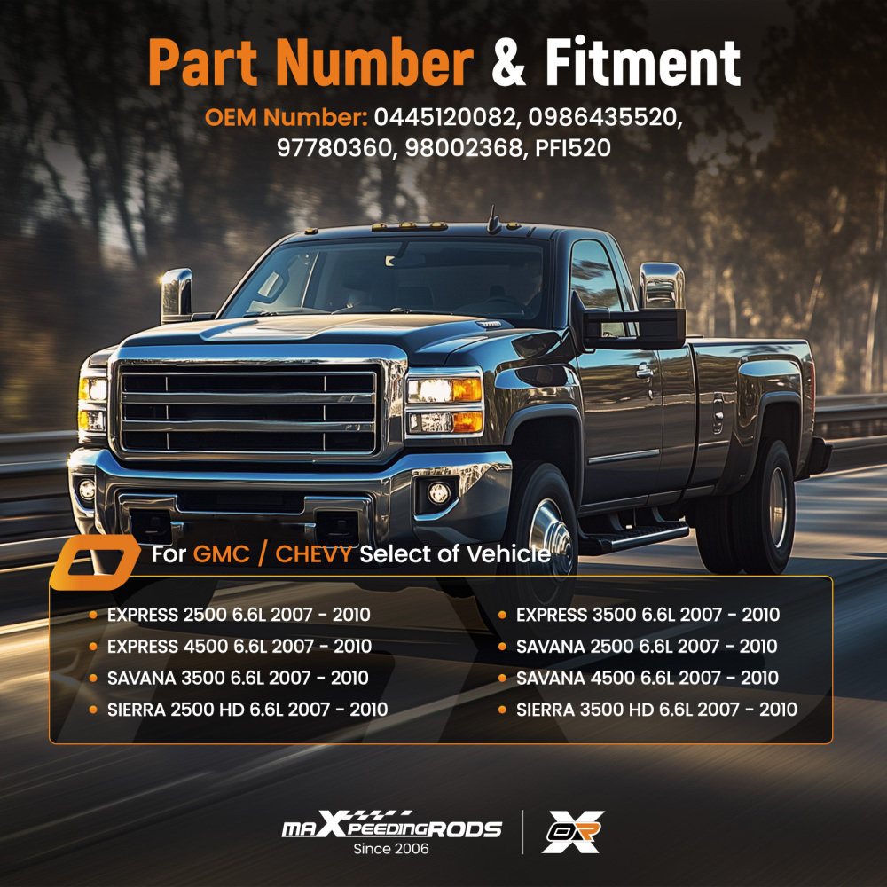 Fuel Injector compatible for GMC / CHEVY EXPRESS 2500 6.6L 2007 - 2010 98002368,PFI520