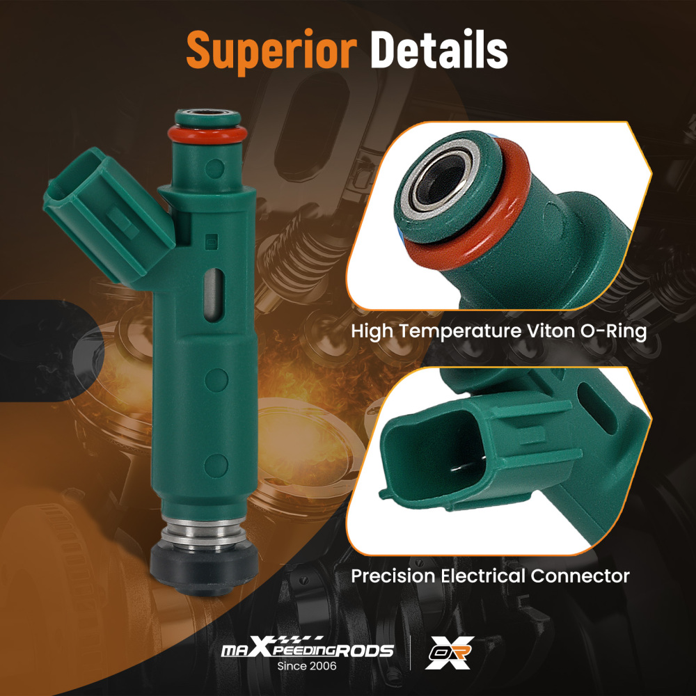 4Pcs Fuel Injectors compatible for Toyota Chevy Prizm Matrix compatible for Corolla 1.8L 2325022040