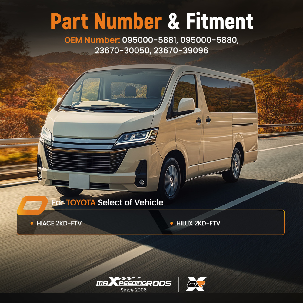 1X Diesel Fuel Injector compatible for Toyota Hiace Hilux 1KD / 2KD 23670-30050 23670-39096