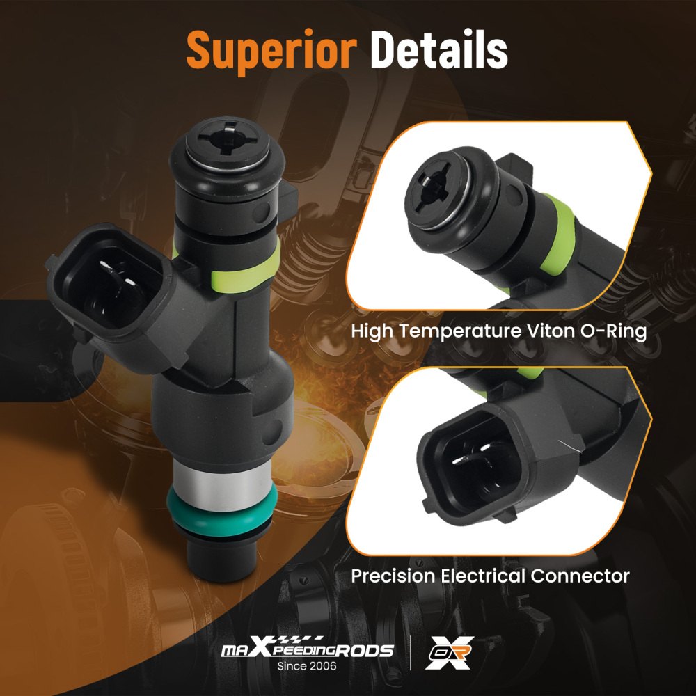 4 Fuel Injectors compatible for Nissan Versa Cube Sentra NV200 Tiida 1.8L 07-18 16600-EN200
