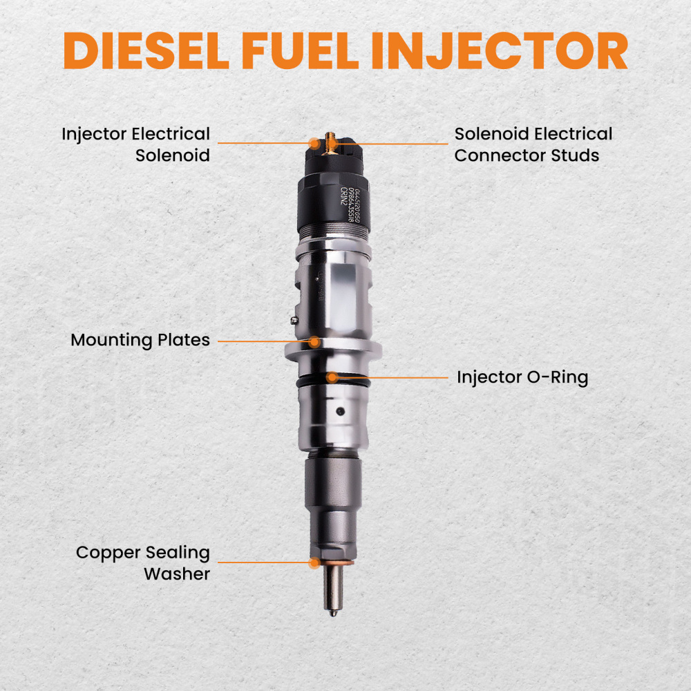 Set Of 6 Diesel Fuel Injector compatible for Dodge Ram 2500and3500 6.7L 07-12 0986435518