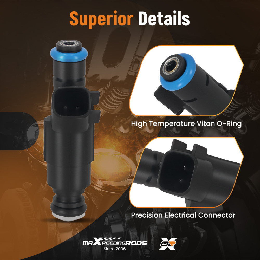 Fuel Injector compatible for Jeep Grand Cherokee 4.0L 1999-2004 Assembly FJ570 2 Terminal