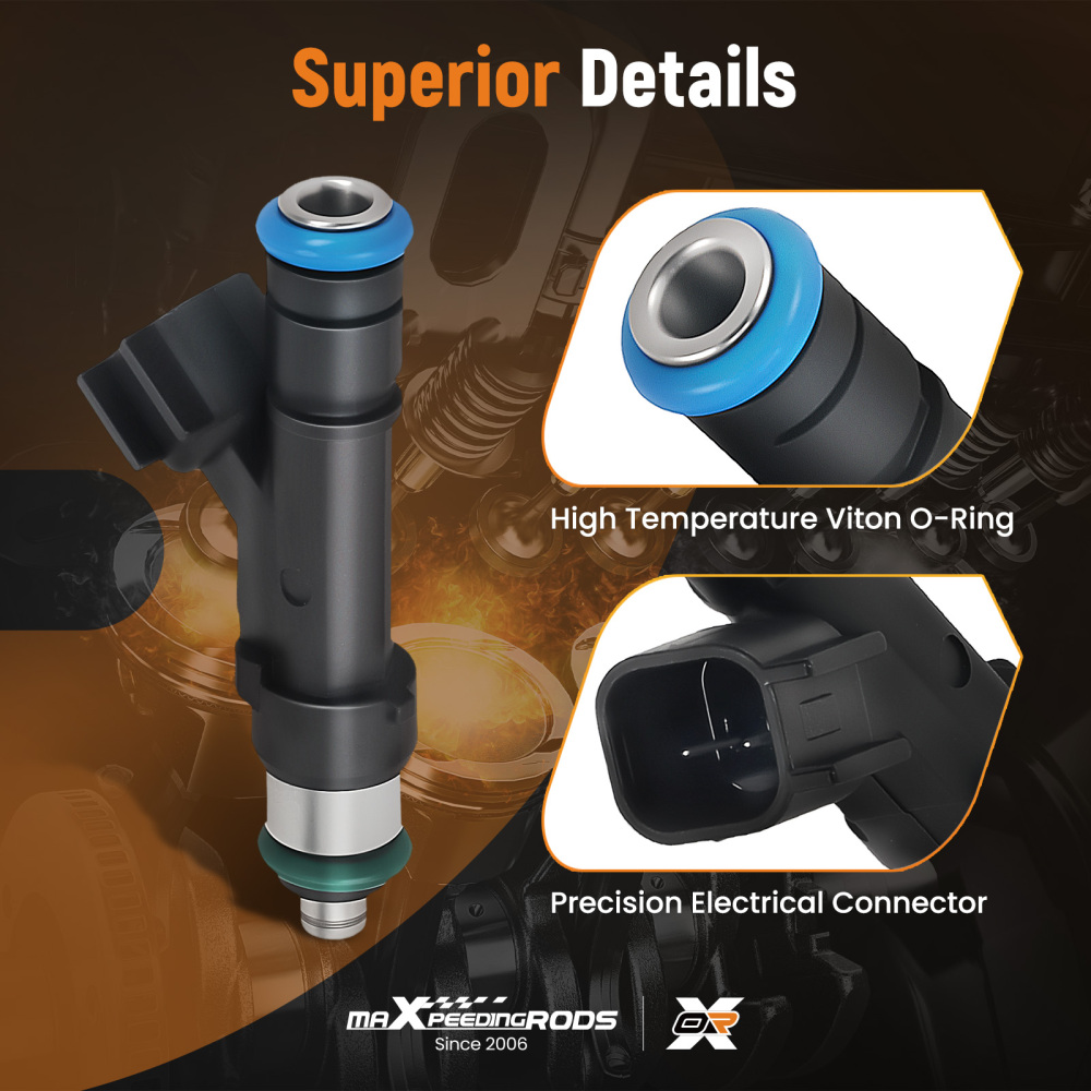 8x Fuel Injectors compatible for Ford F-150 E-150 250 Expedition F-250 Super Duty 2007-2009