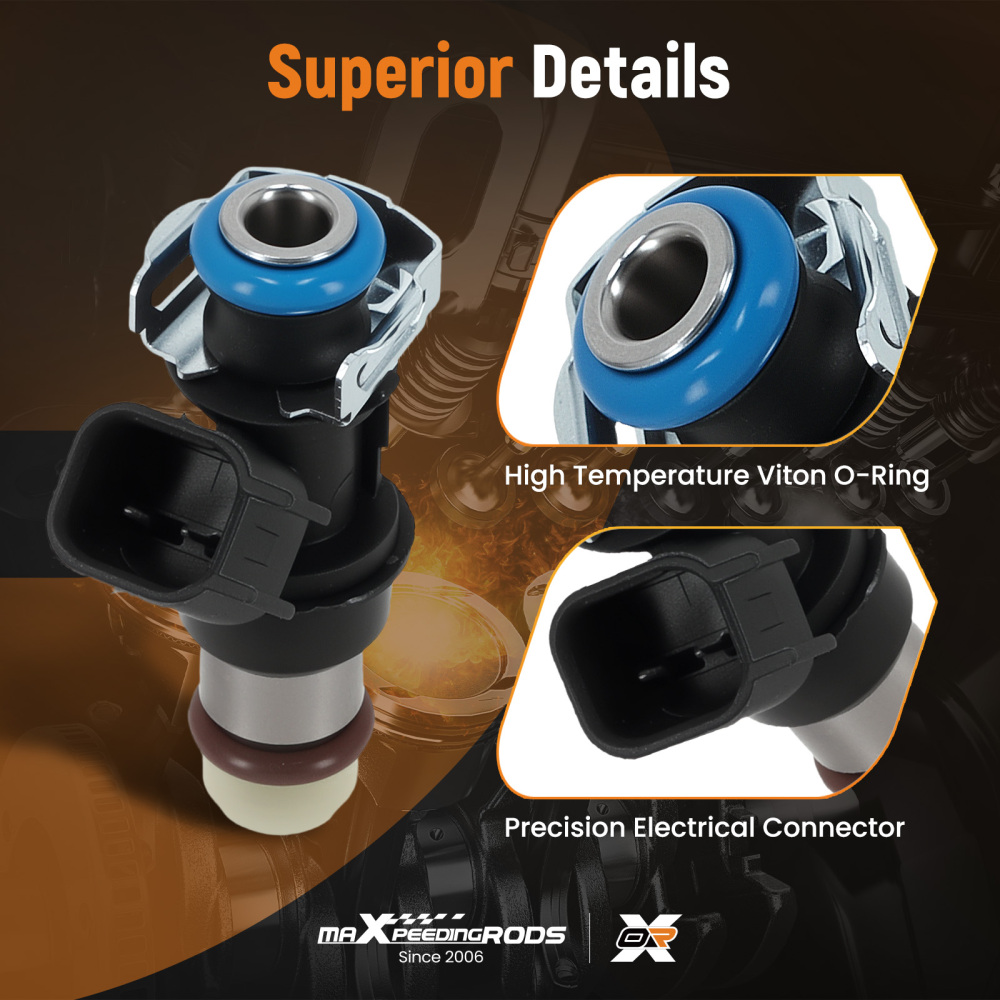 8 Fuel Injectors compatible for Chevrolet Silverado GMC Sierra 5.3L 6.0L 2007-2009 12580681