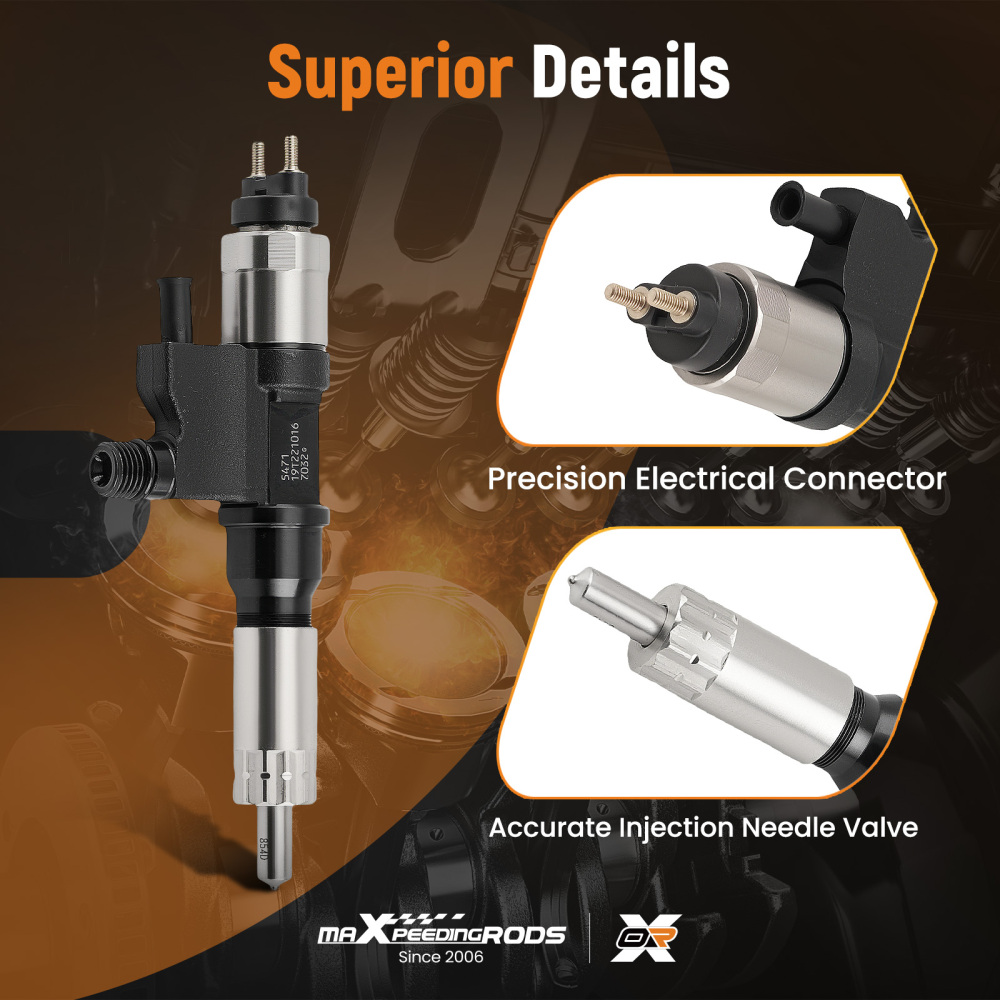 4 Pieces Fuel Injector compatible for Isuzu NPR NPR-HD Diesel 2001-2007 095000-5471 New