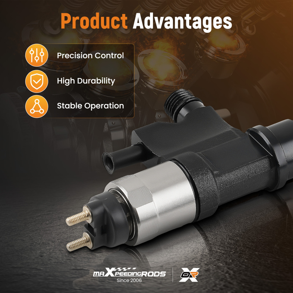 4 Pieces Fuel Injector compatible for Isuzu NPR NPR-HD Diesel 2001-2007 095000-5471 New