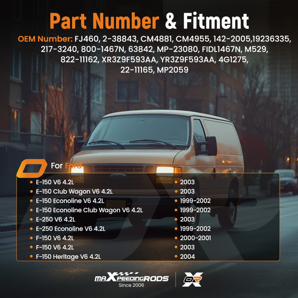 6X Fuel Injector compatible for Ford F-150 1999-2003 E-150 E-250 Econoline 4.2L V6 CM4881