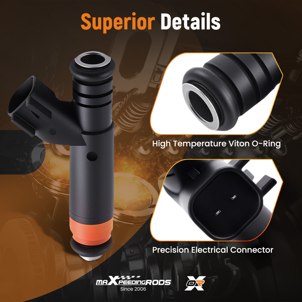 6X Fuel Injector compatible for Ford F-150 1999-2003 E-150 E-250 Econoline 4.2L V6 CM4881