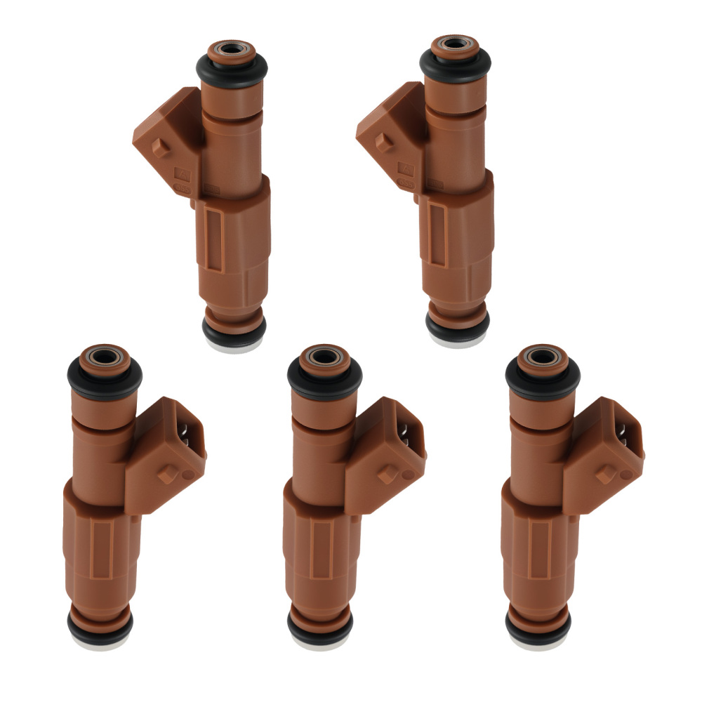 5PCS Fuel Injectors compatible for Volvo S60 V70 C70 XC70 XC90 L5 2.4L 2.5L 0280155831