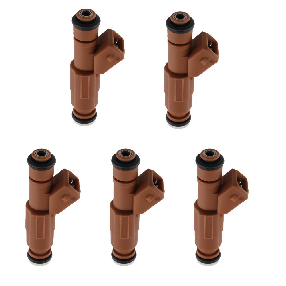 5PCS Fuel Injectors compatible for Volvo S60 V70 C70 XC70 XC90 L5 2.4L 2.5L 0280155831