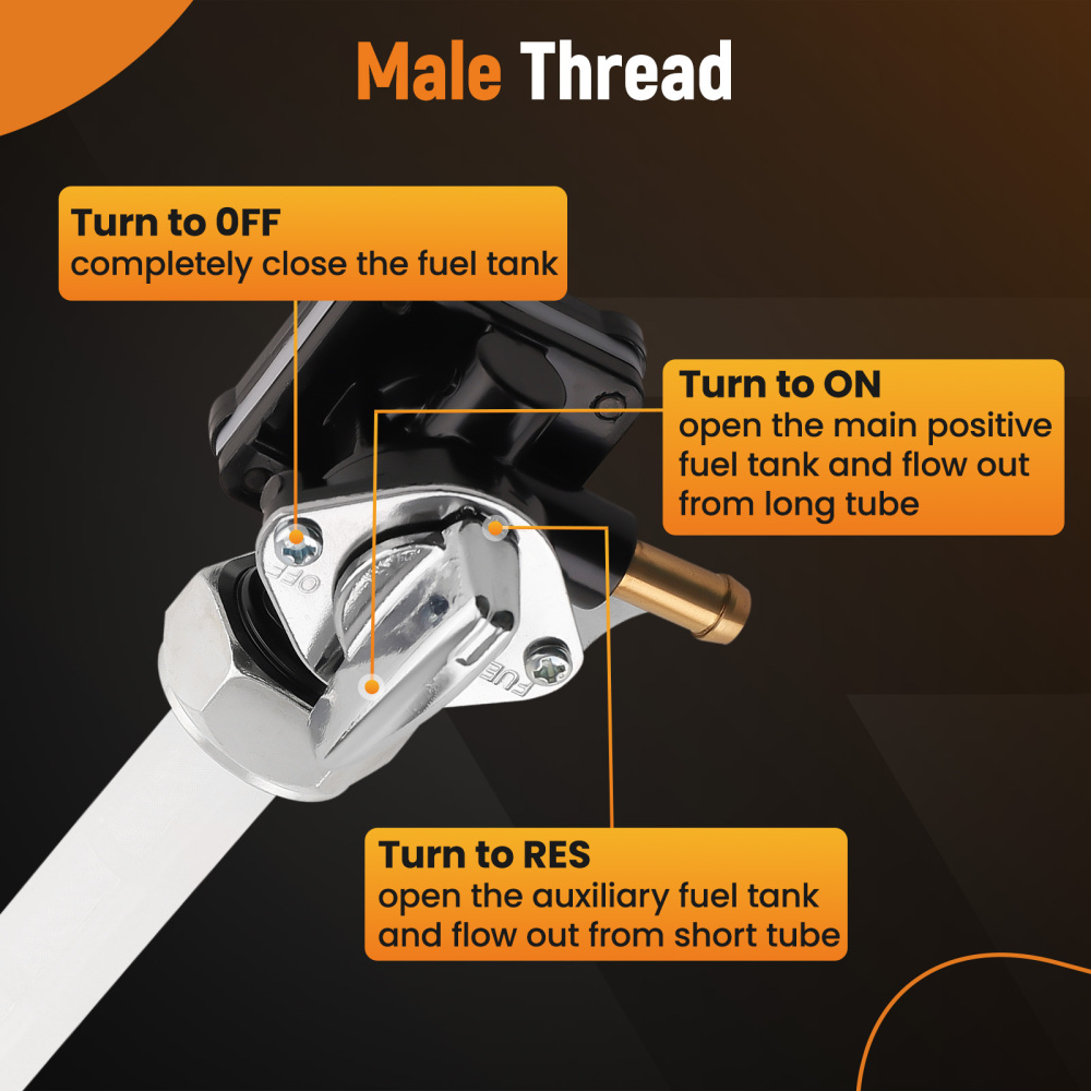 Fuel Valve Petcock Switch Kit compatible for Harley FLST FXST FLT FXD 1995-2001 61338-94D