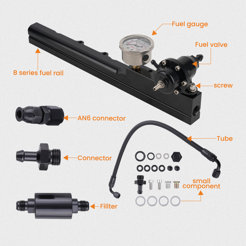 High Fuel Pressure Regulator Gauge Rail Line compatible for Acura Integra B-SeriesEngines