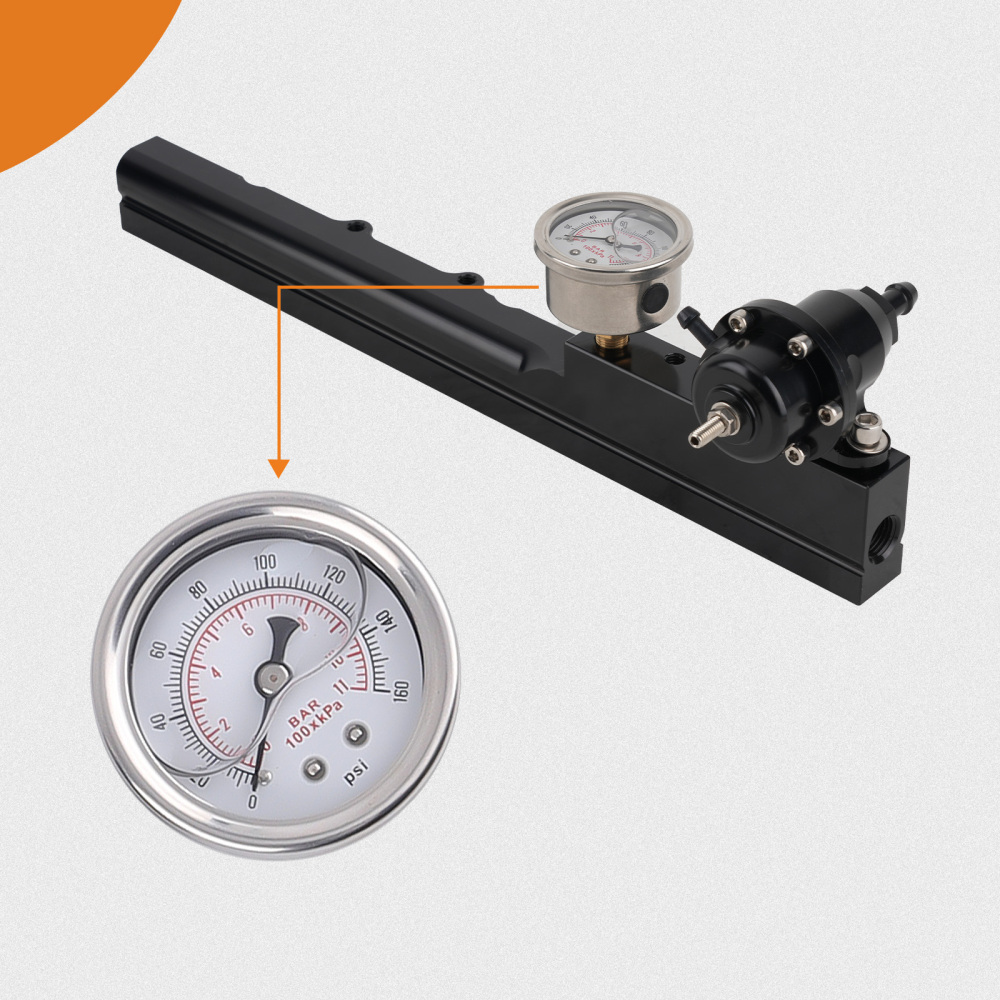 High Fuel Pressure Regulator Gauge Rail Line compatible for Acura Integra B-SeriesEngines